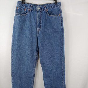Levi Strauss 550 Relaxed Fit Blue Jeans, 38X36